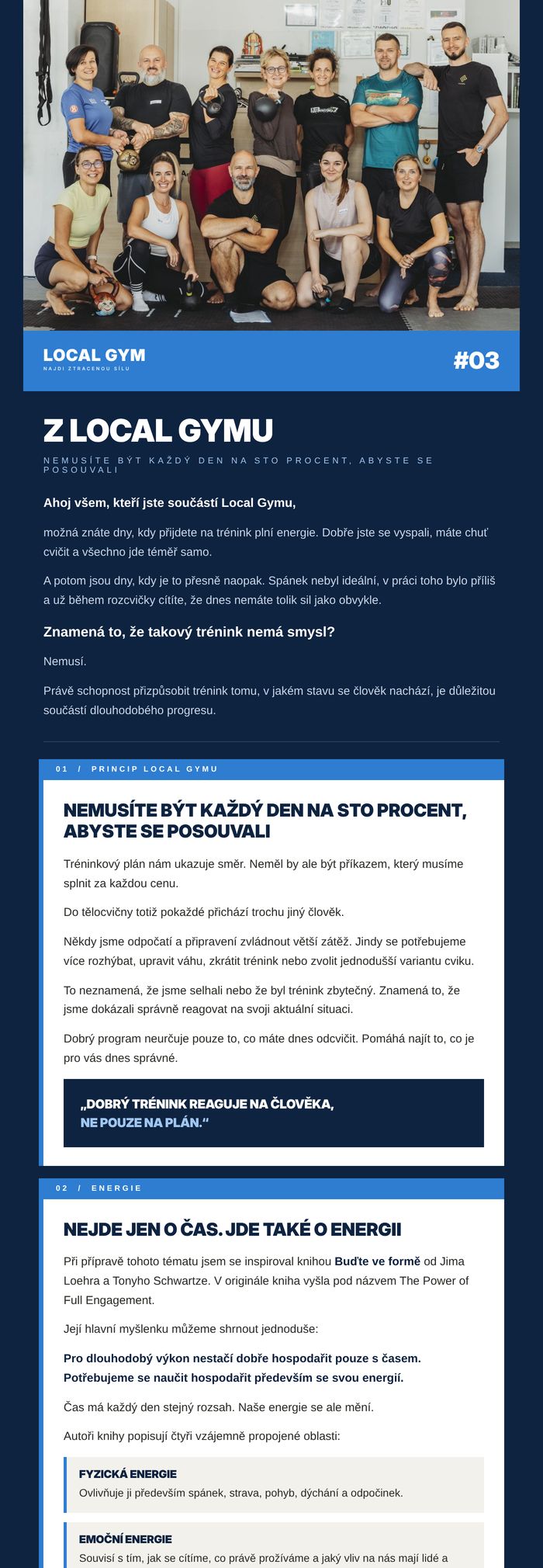 Newsletter Local Gym číslo 3