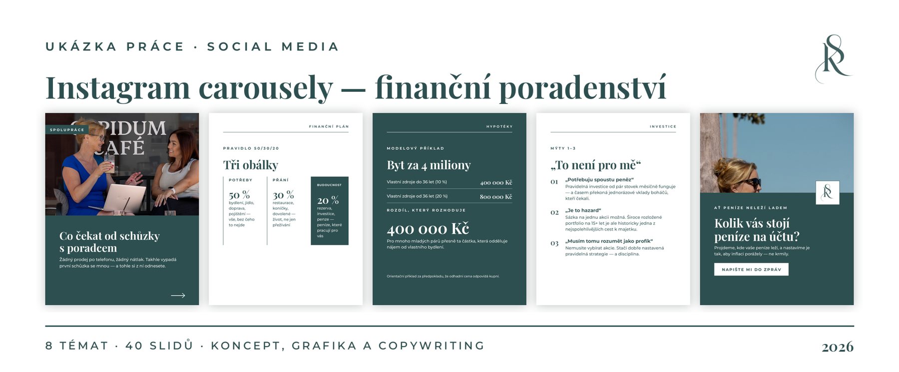 Instagram carousely pro finanční poradenství